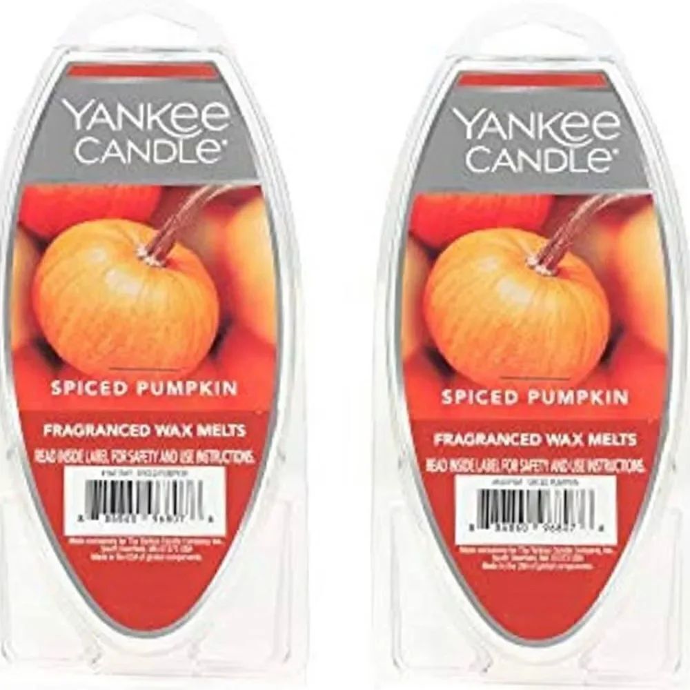 New in Package 2 Pack (12 wax melts) Yankee Candle Spiced Pumpkin Fragranced